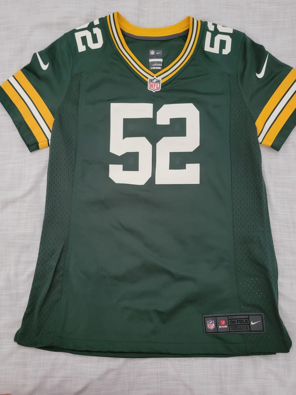 Women's Nike Green and Yellow #52 NFL Replica Football Jersey